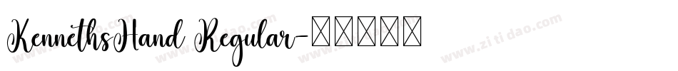 KennethsHand Regular字体转换